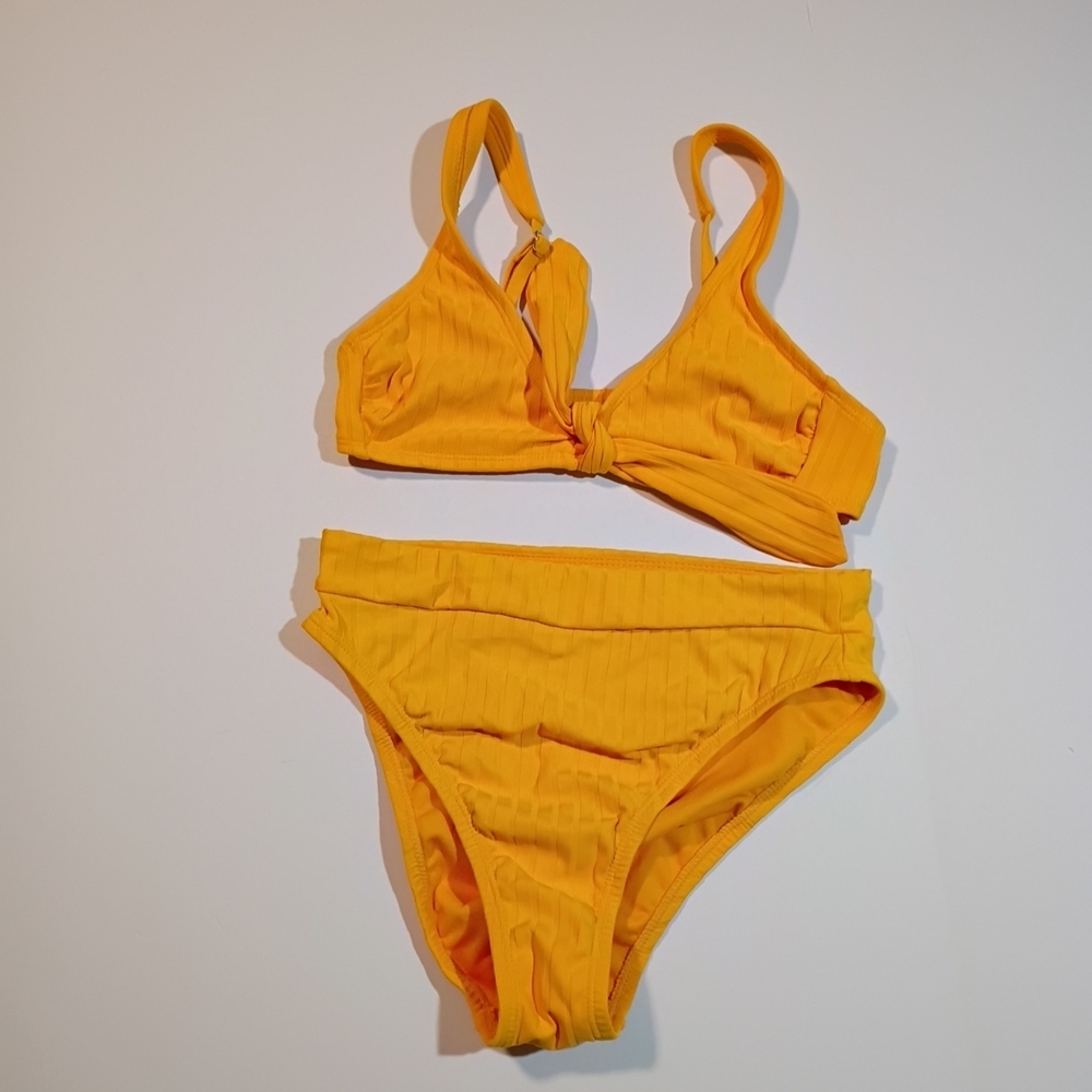 Xhilaration Bright Yellow Bikini Top